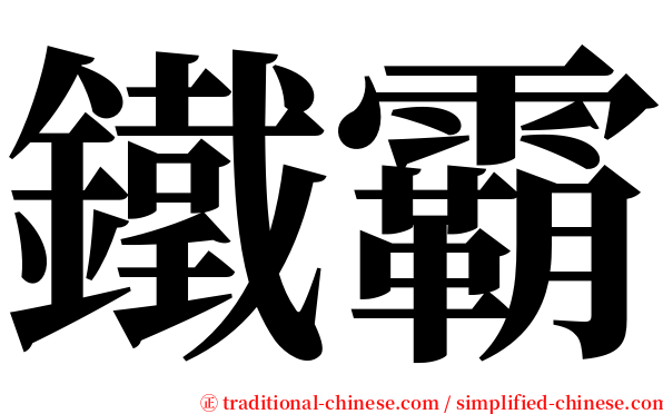 鐵霸 serif font