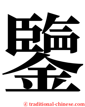 鑒 serif font