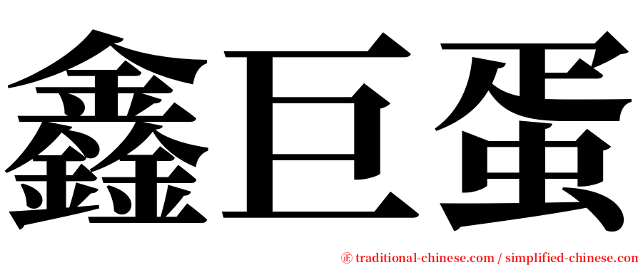 鑫巨蛋 serif font