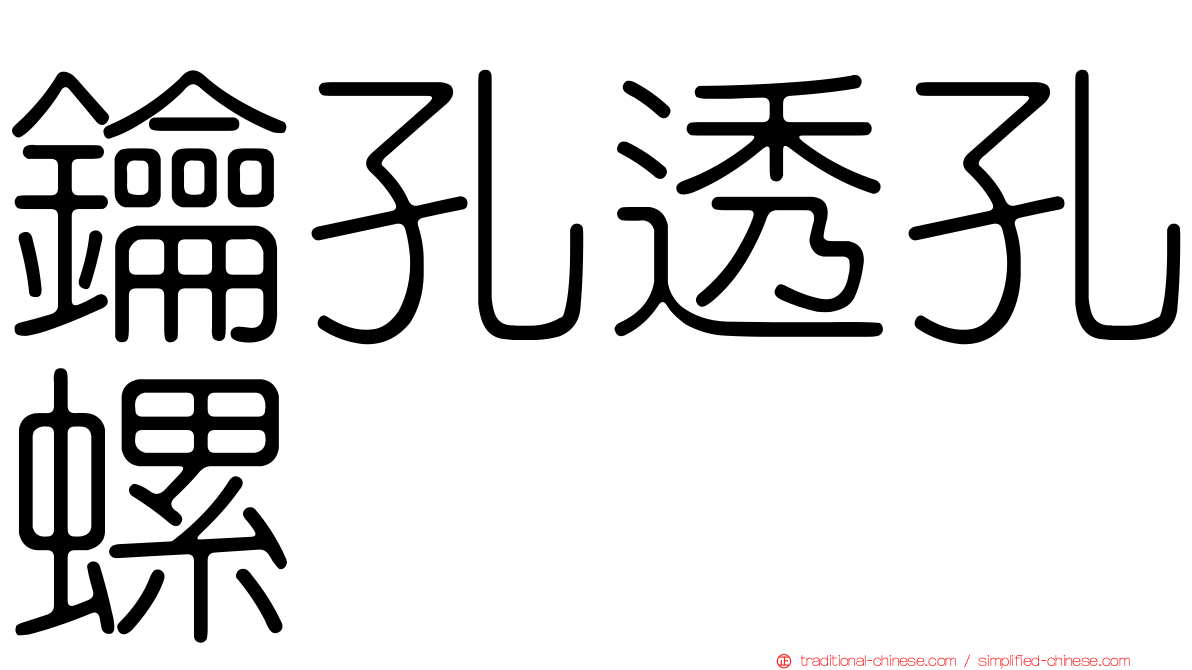 鑰孔透孔螺