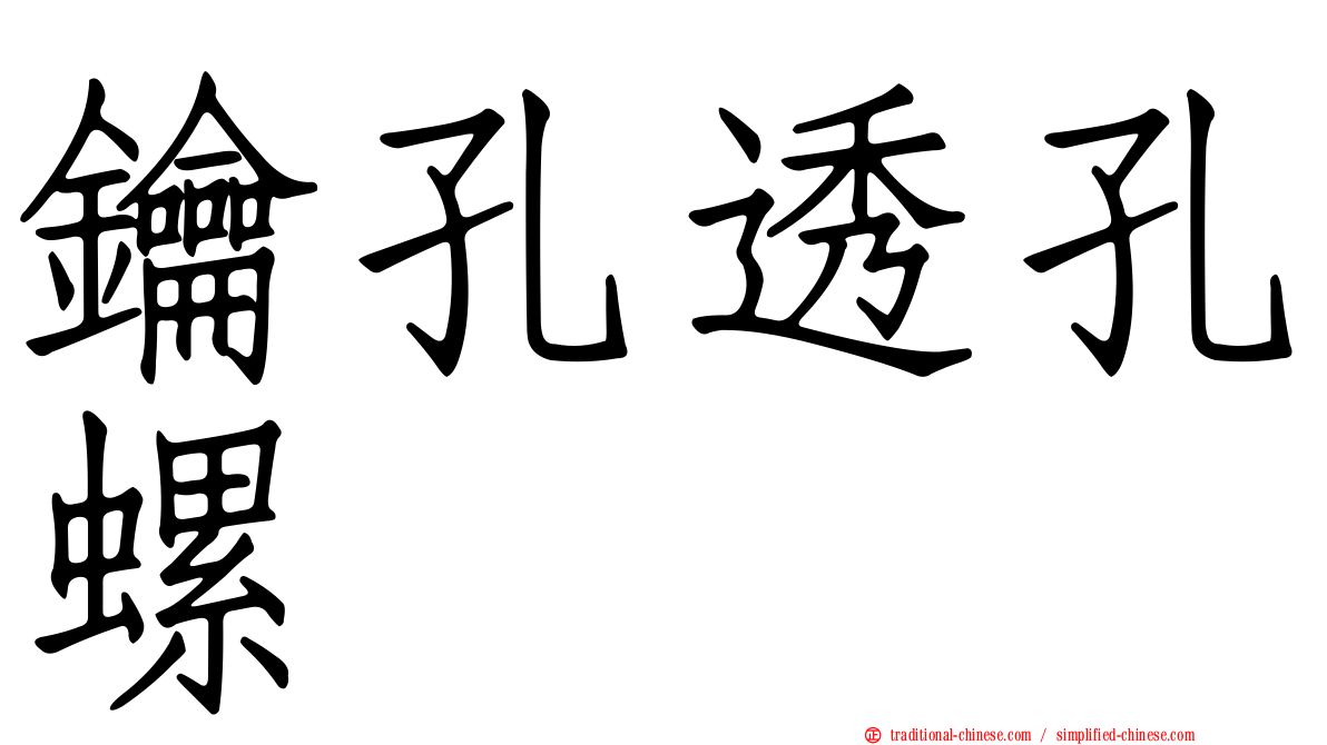 鑰孔透孔螺