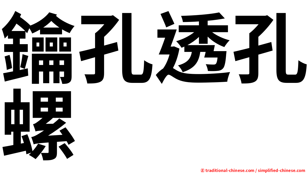 鑰孔透孔螺