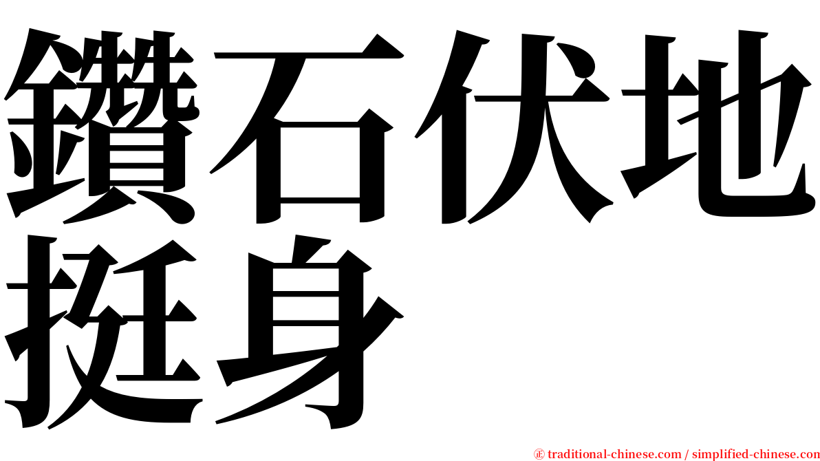 鑽石伏地挺身 serif font