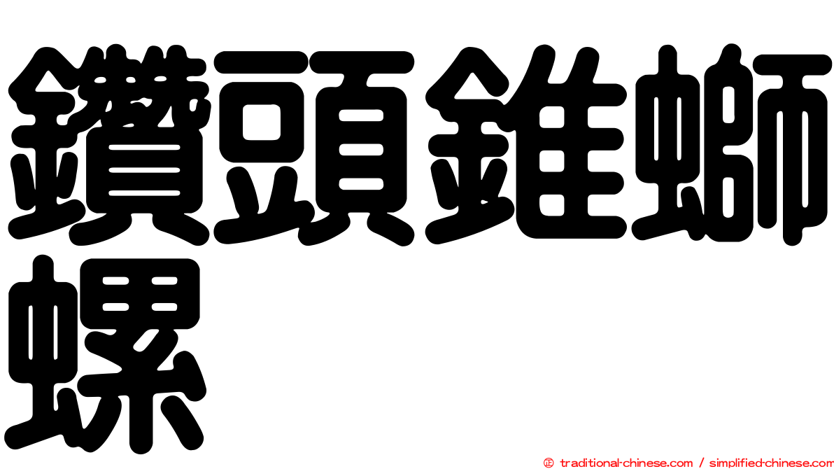 鑽頭錐螄螺