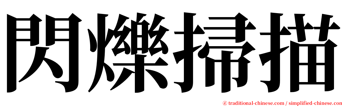 閃爍掃描 serif font