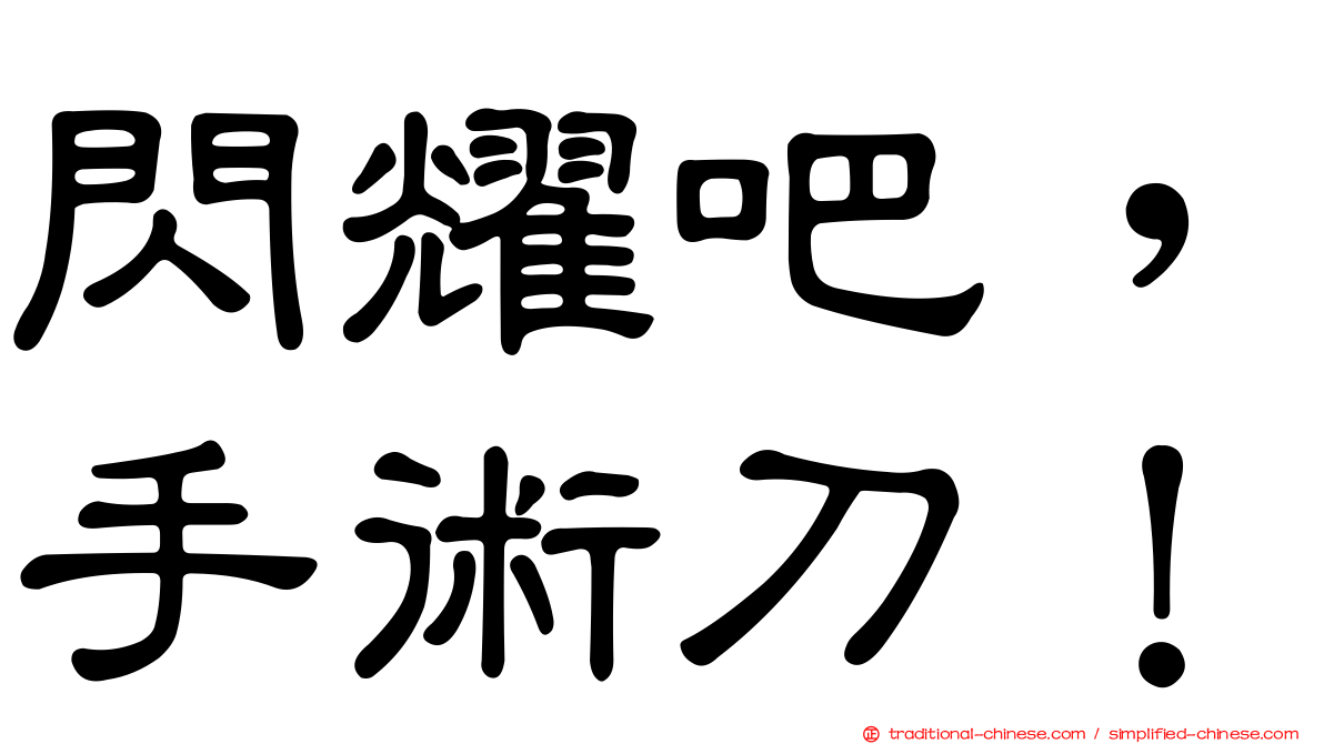 閃耀吧，手術刀！