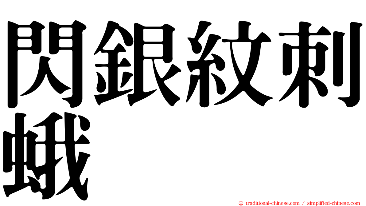 閃銀紋刺蛾