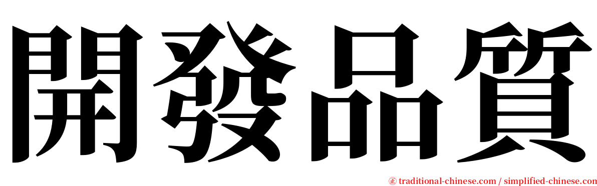 開發品質 serif font