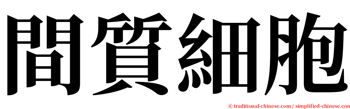 間質細胞 serif font