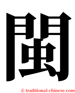 閩 serif font