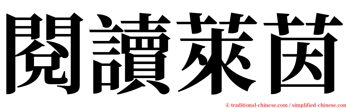 閱讀萊茵 serif font
