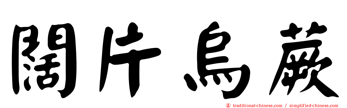 闊片烏蕨