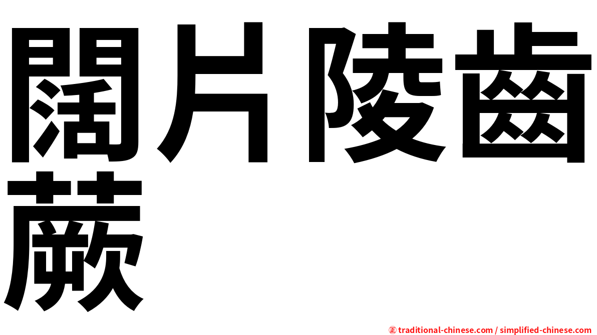 闊片陵齒蕨