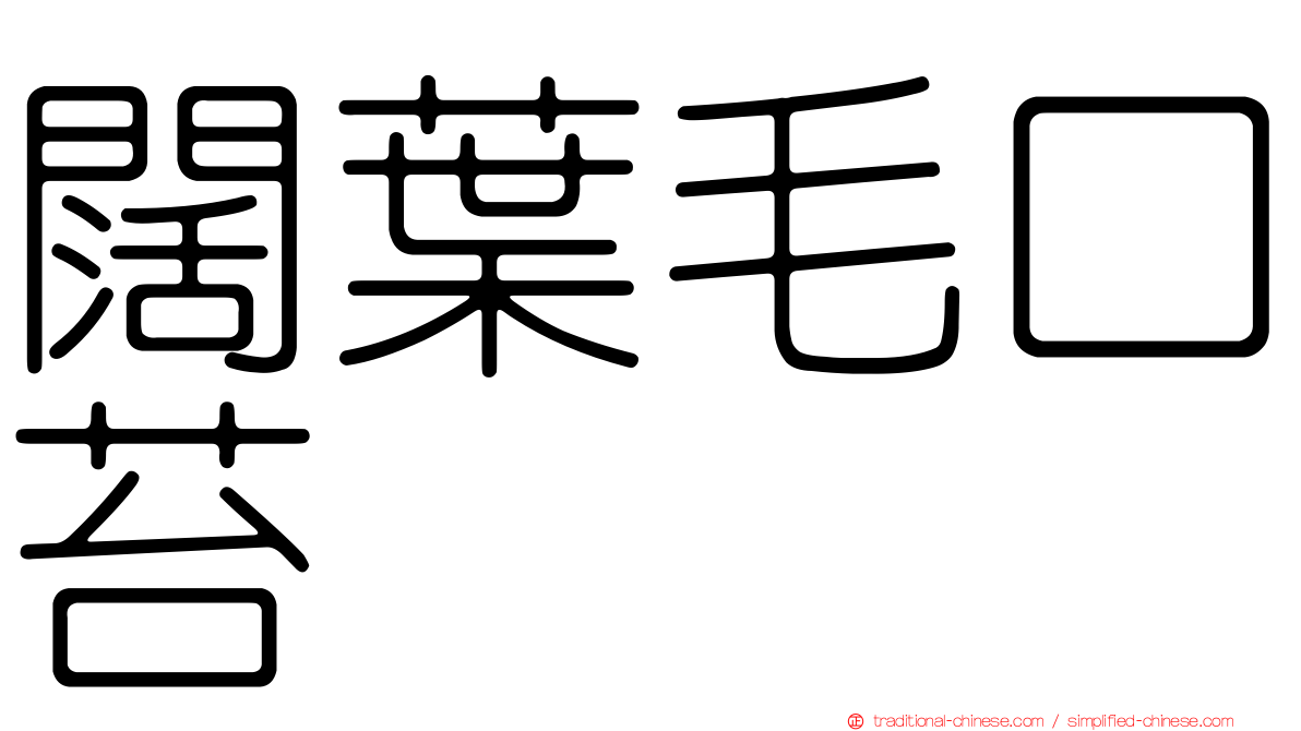 闊葉毛口苔