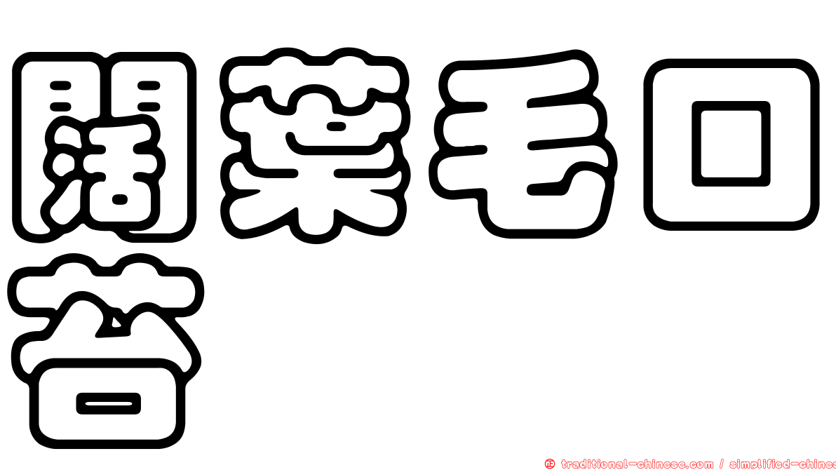 闊葉毛口苔