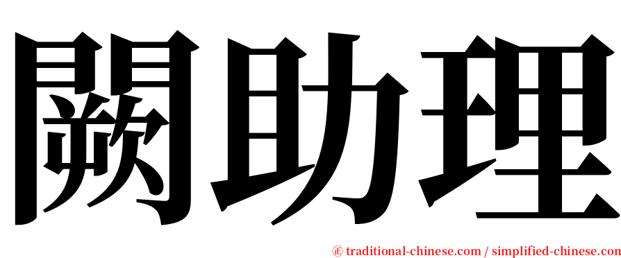闕助理 serif font