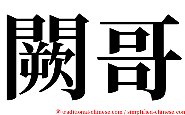 闕哥 serif font