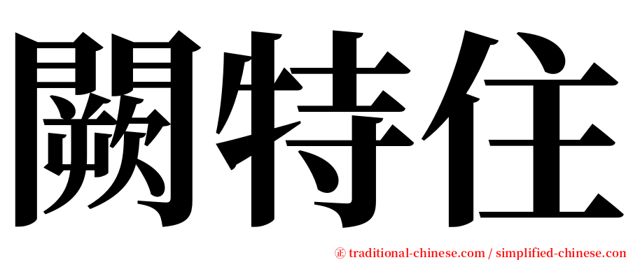 闕特住 serif font