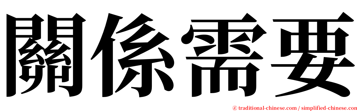 關係需要 serif font