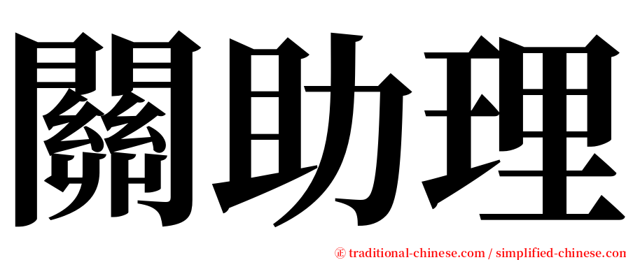 關助理 serif font