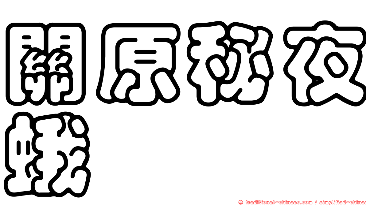 關原秘夜蛾
