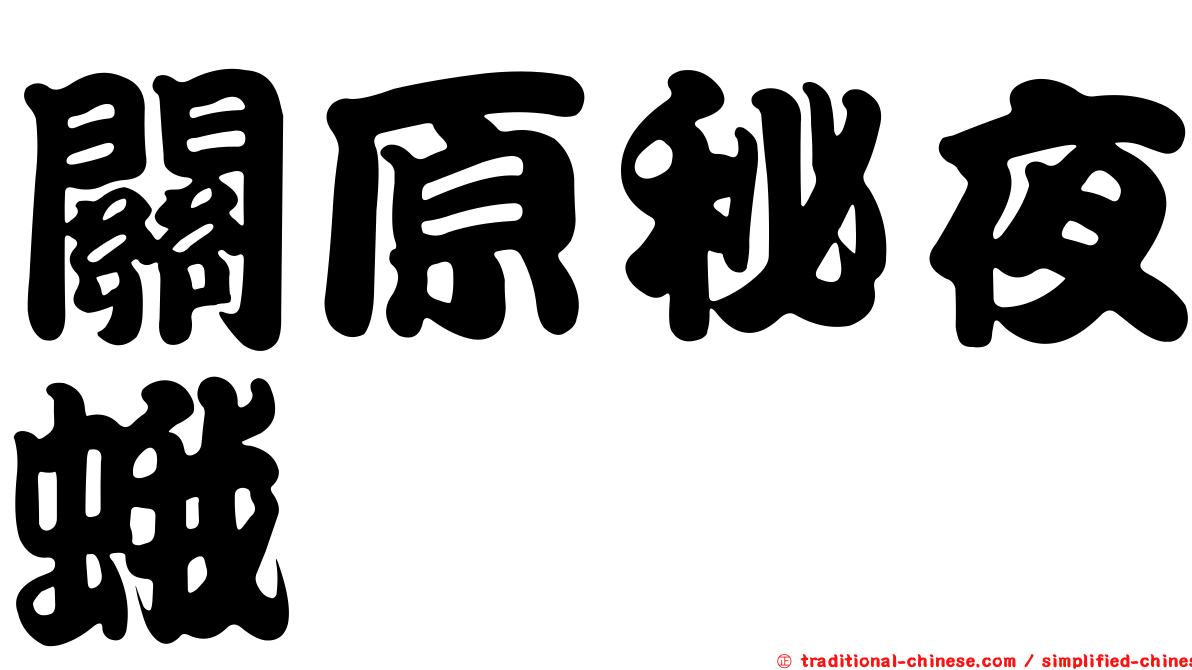 關原秘夜蛾