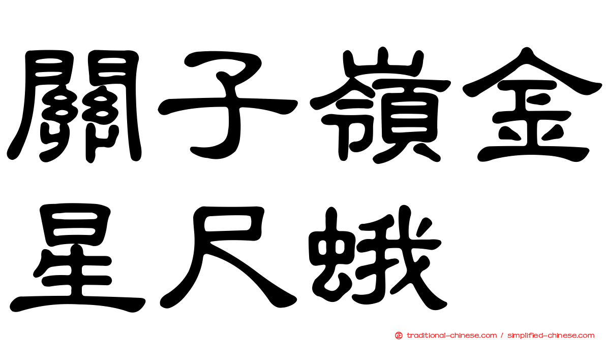 關子嶺金星尺蛾