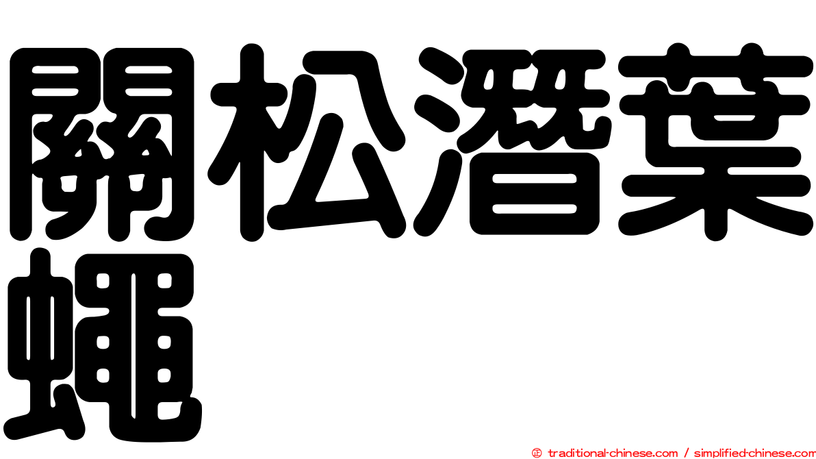 關松潛葉蠅