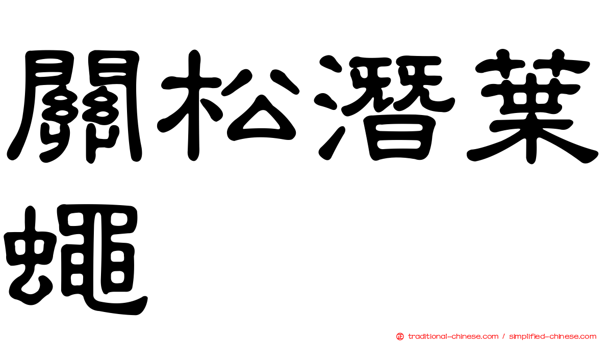 關松潛葉蠅