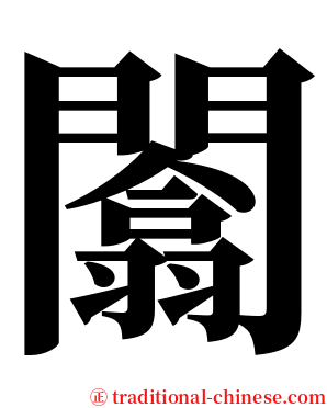 闟 serif font