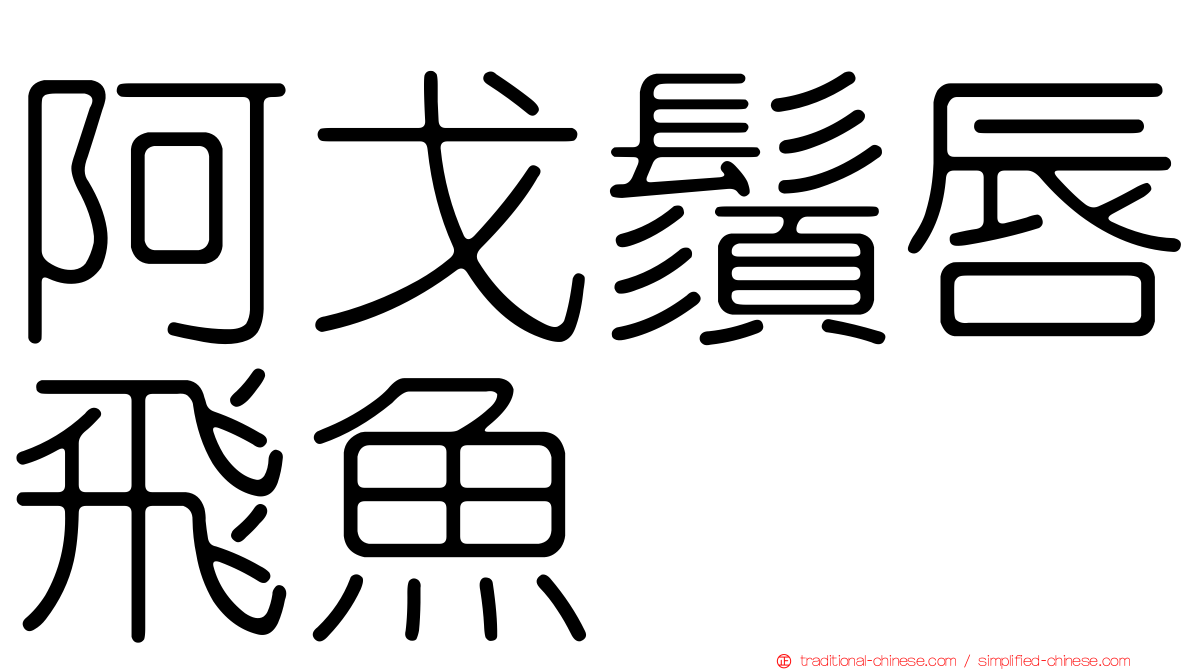 阿戈鬚唇飛魚