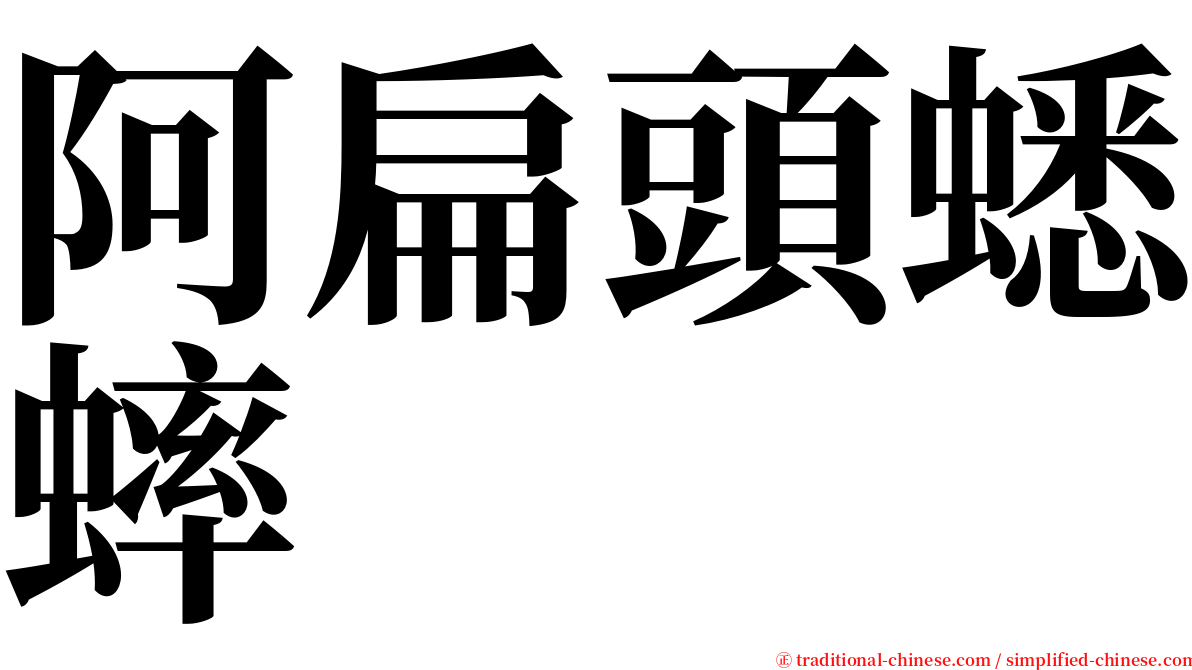 阿扁頭蟋蟀 serif font