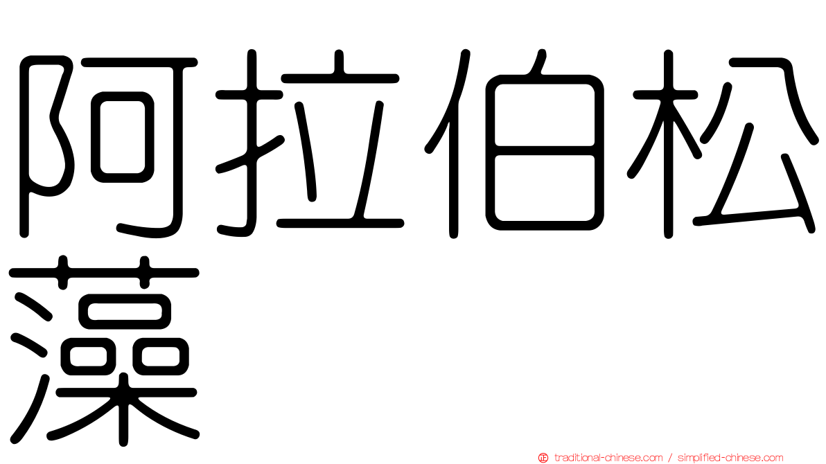 阿拉伯松藻
