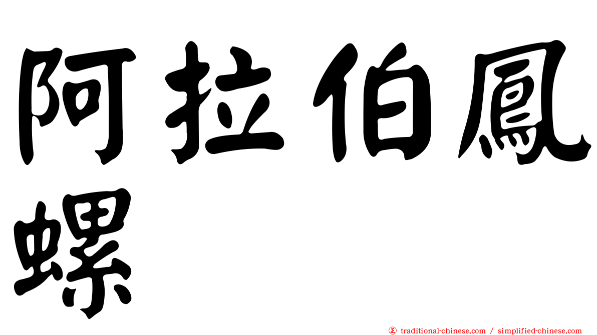 阿拉伯鳳螺