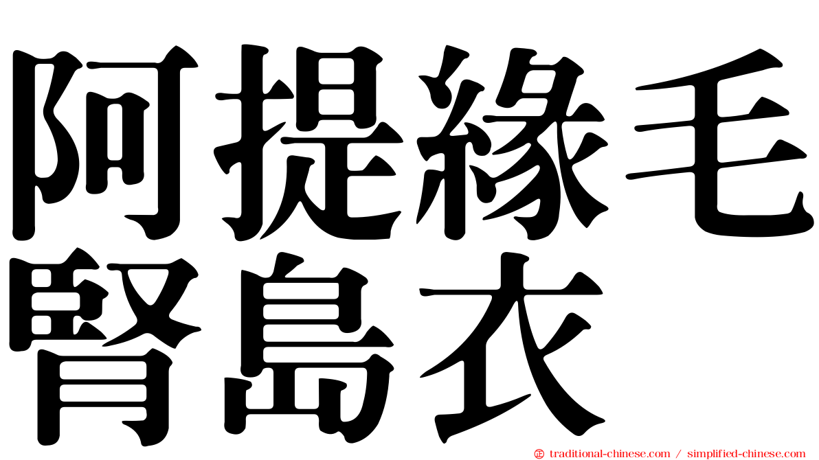 阿提緣毛腎島衣