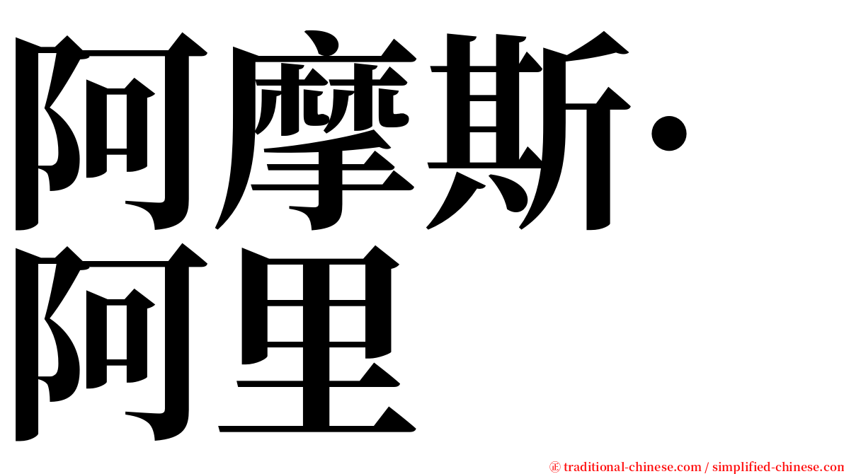 阿摩斯·阿里 serif font