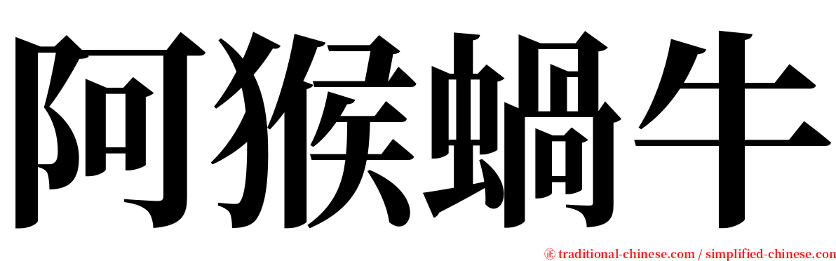 阿猴蝸牛 serif font