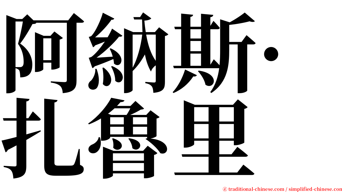 阿納斯·扎魯里 serif font