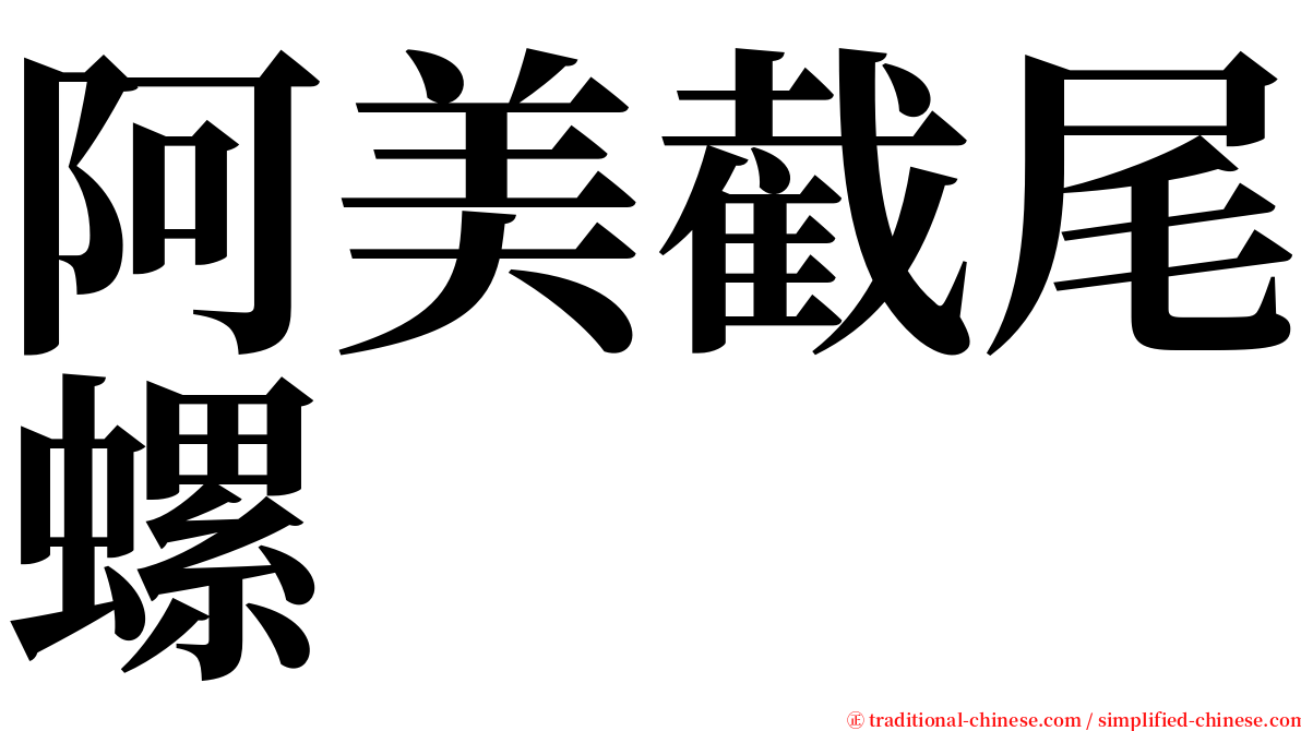阿美截尾螺 serif font