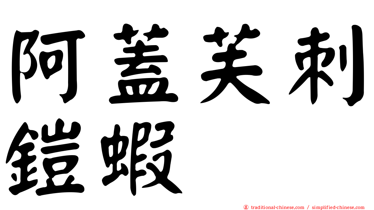 阿蓋芙刺鎧蝦