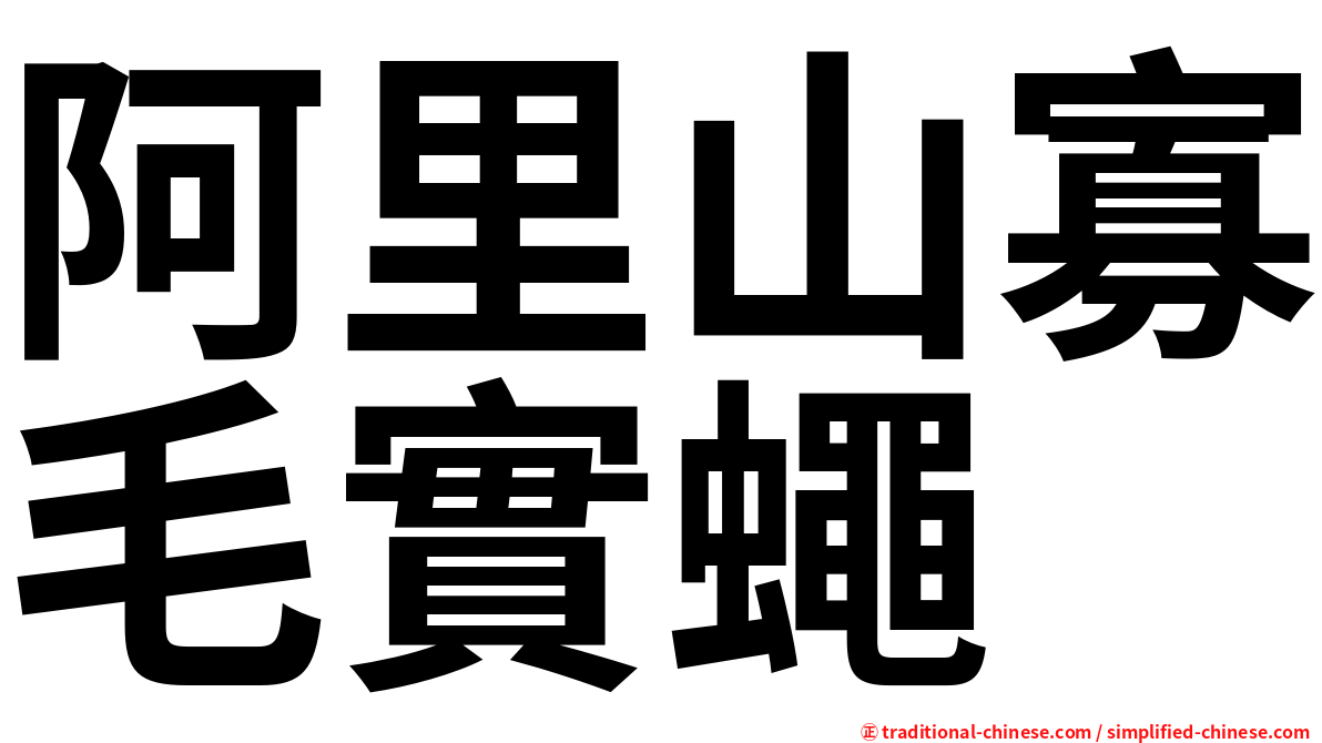 阿里山寡毛實蠅