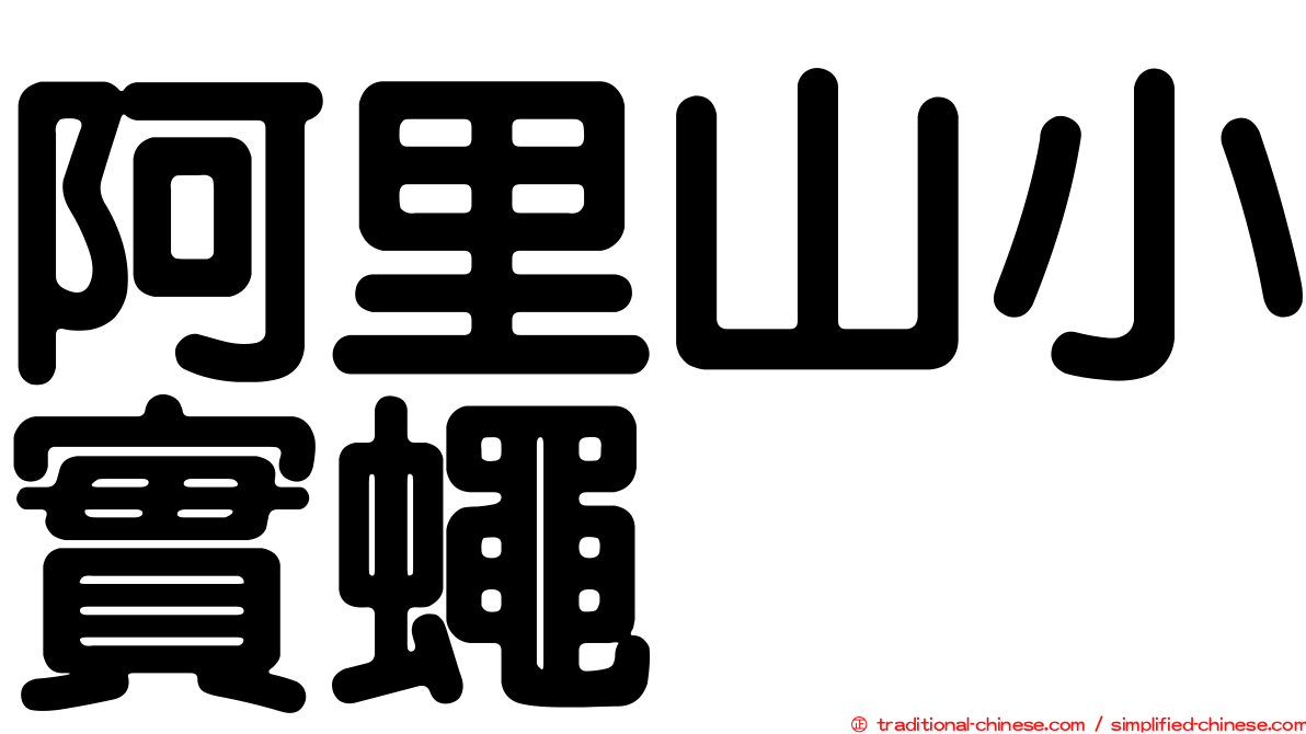 阿里山小實蠅