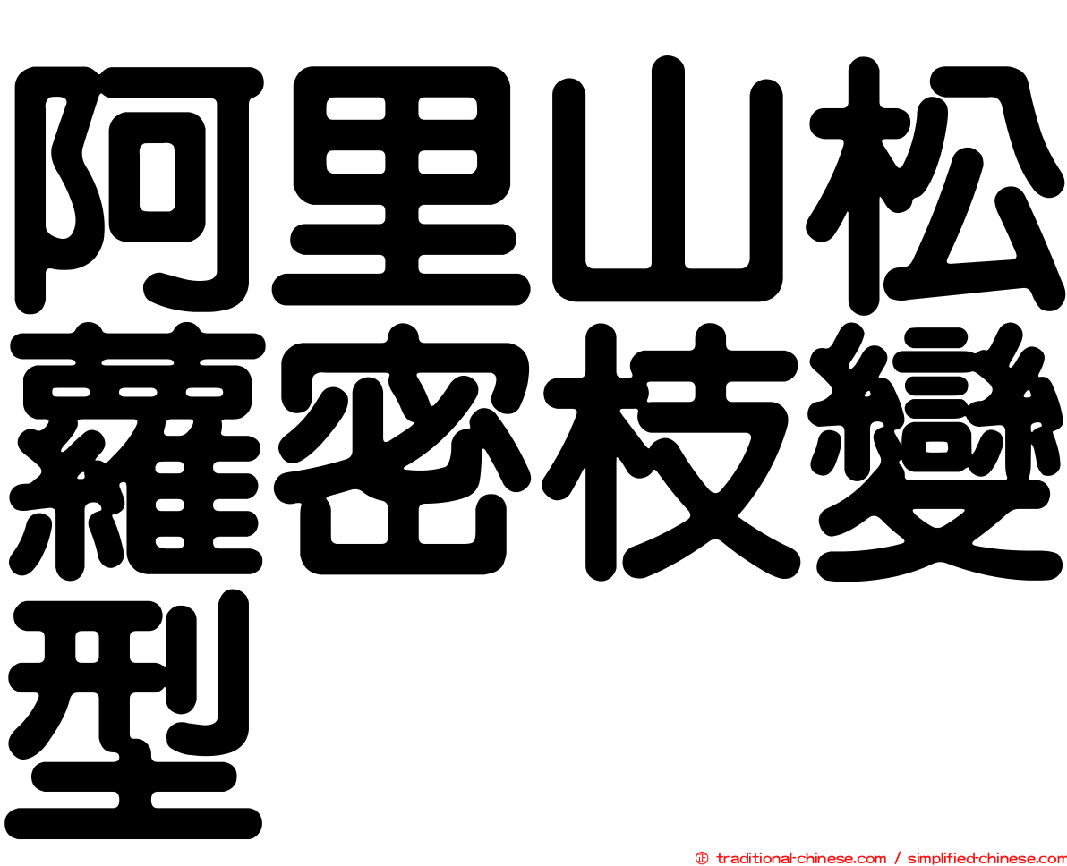 阿里山松蘿密枝變型