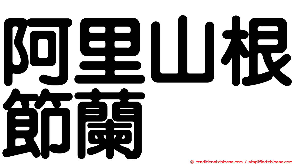 阿里山根節蘭