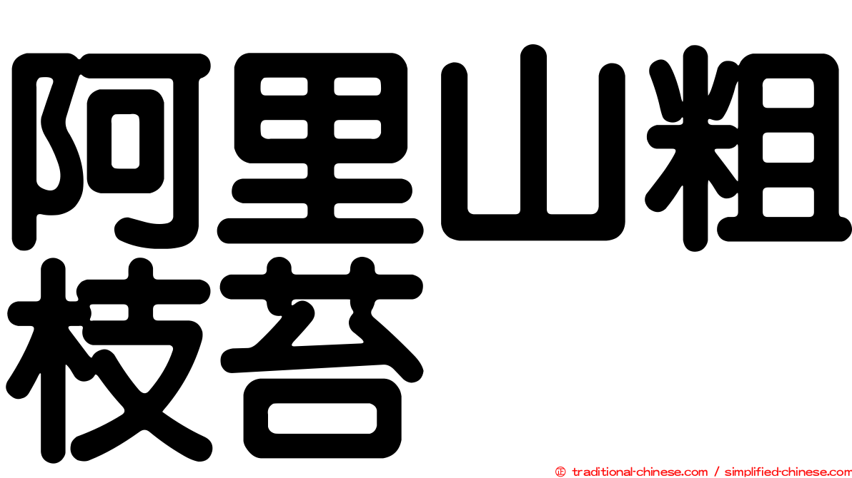 阿里山粗枝苔