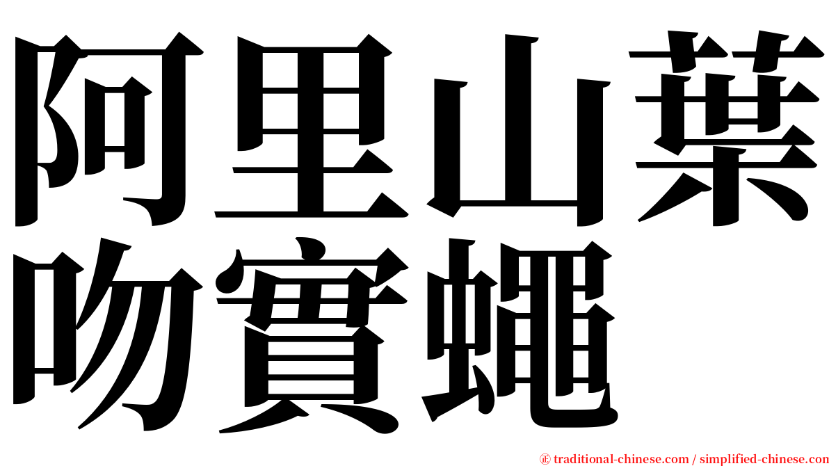 阿里山葉吻實蠅 serif font