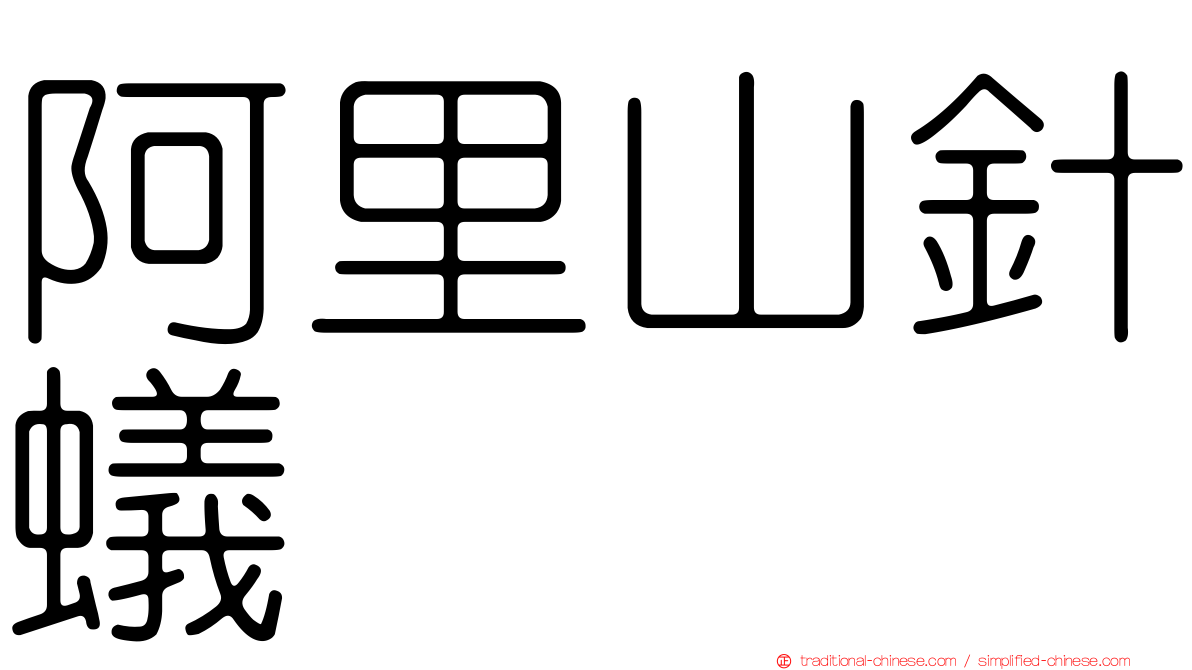 阿里山針蟻