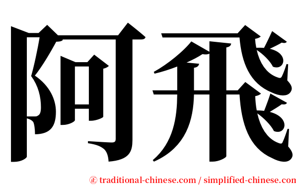 阿飛 serif font