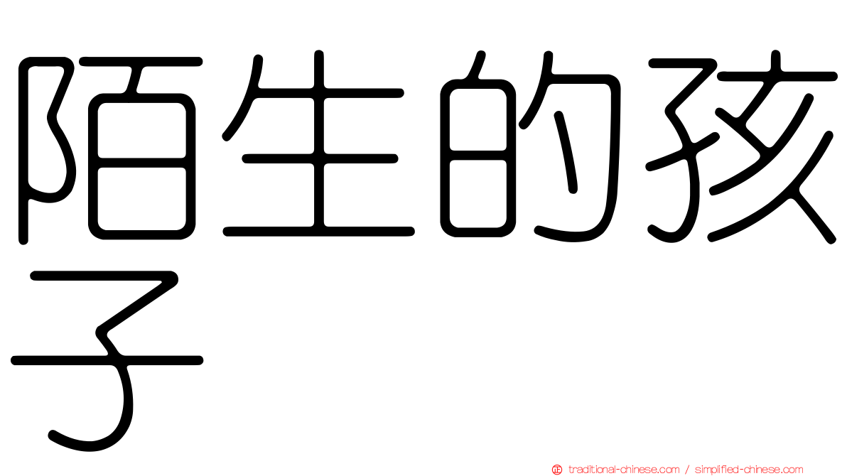 陌生的孩子