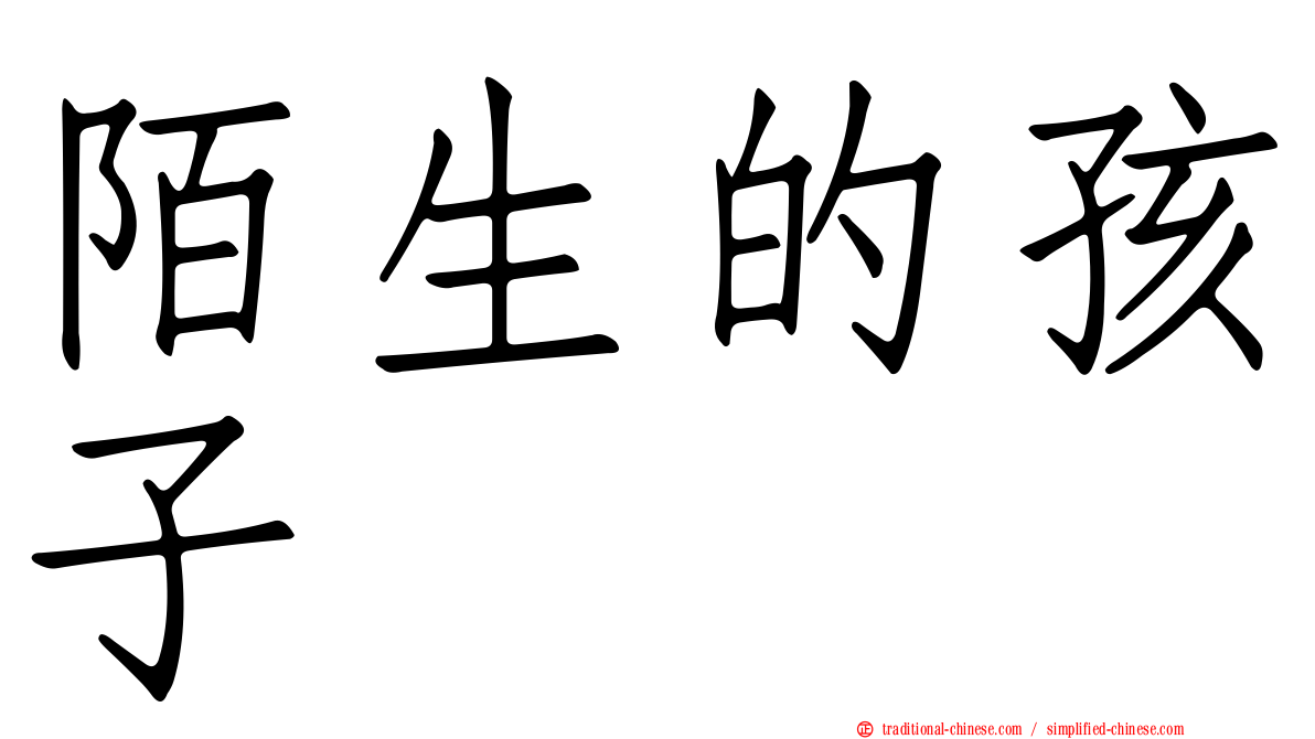 陌生的孩子